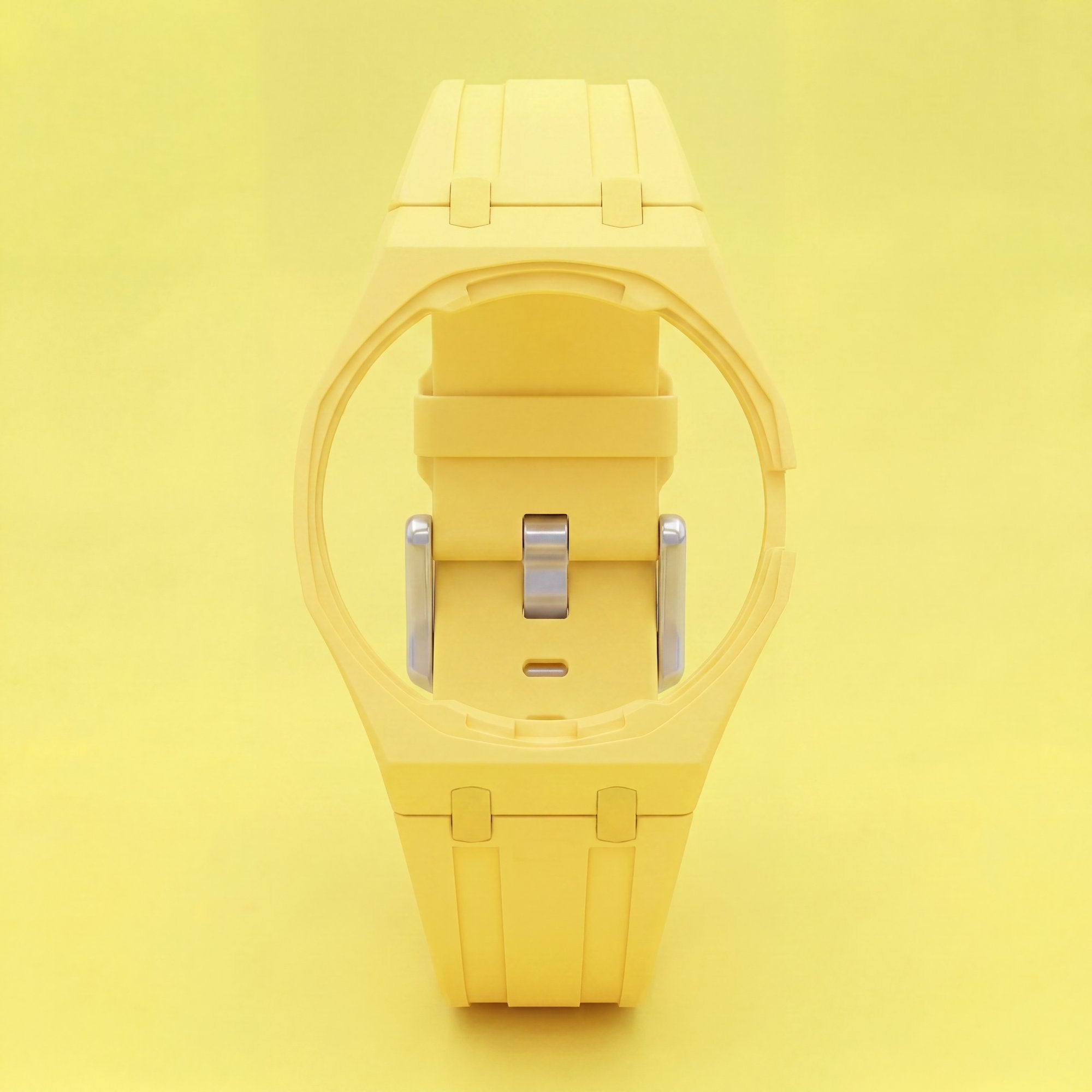 POPSTRAP Yellow @3 silicone strap profile — sport colorway made in France
